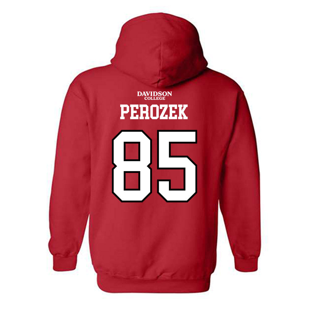 Davidson - NCAA Football : Jack Perozek - Orange Hooded Sweatshirt-1