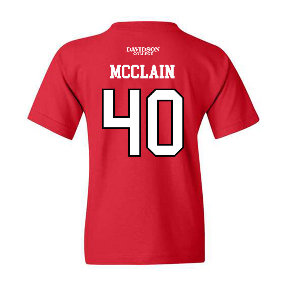 Davidson - NCAA Football : Carius McClain - Orange Youth T-Shirt