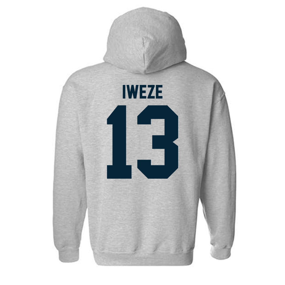 Utah State - NCAA Men's Basketball : David Iweze - Hooded Sweatshirt-1