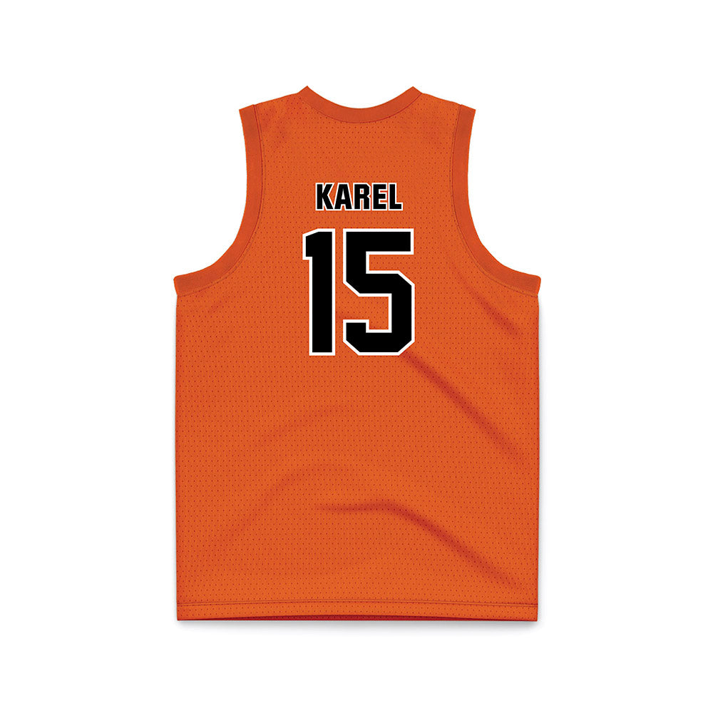 BGSU - NCAA Men's Basketball : Camden Karel - Orange Basketball Jersey-1