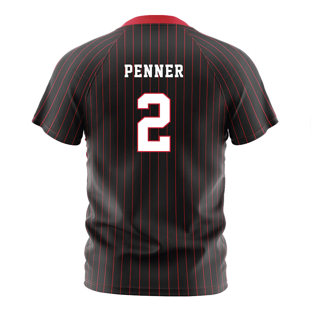 Seattle - NCAA Women's Soccer : Caroline Penner - Black Red Stripe Soccer Jersey