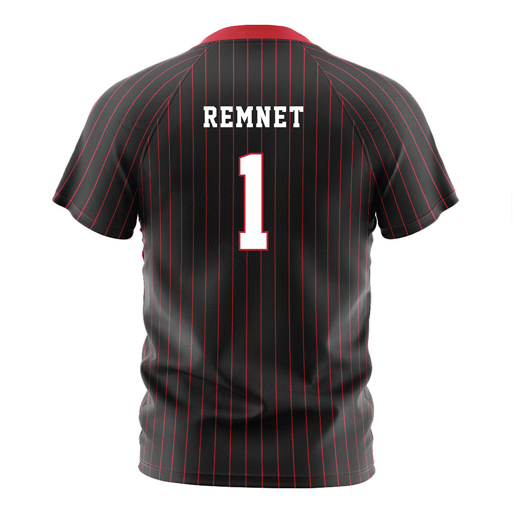 Seattle - NCAA Women's Soccer : Rachael Remnet - Black Red Stripe Soccer Jersey