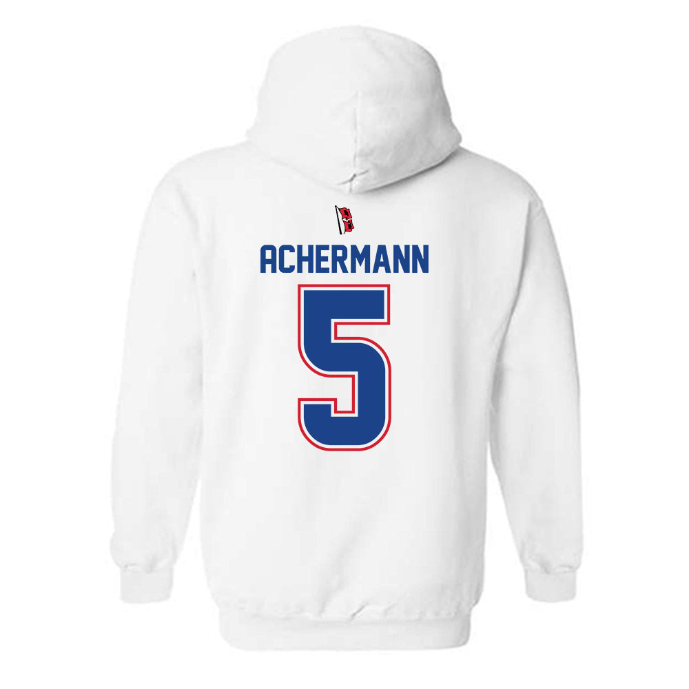 Tulsa - NCAA Men's Soccer : Luc Achermann - Replica Shersey Hooded Sweatshirt-1