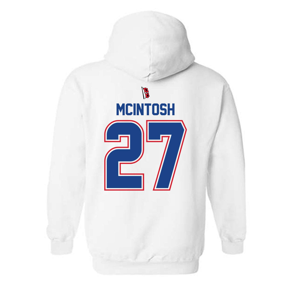 Tulsa - NCAA Men's Soccer : Ian McIntosh - Replica Shersey Hooded Sweatshirt-1