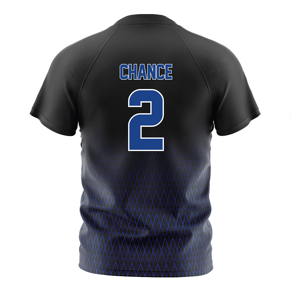 Tulsa - NCAA Women's Soccer : Hannah Chance - Black Soccer Jersey-1