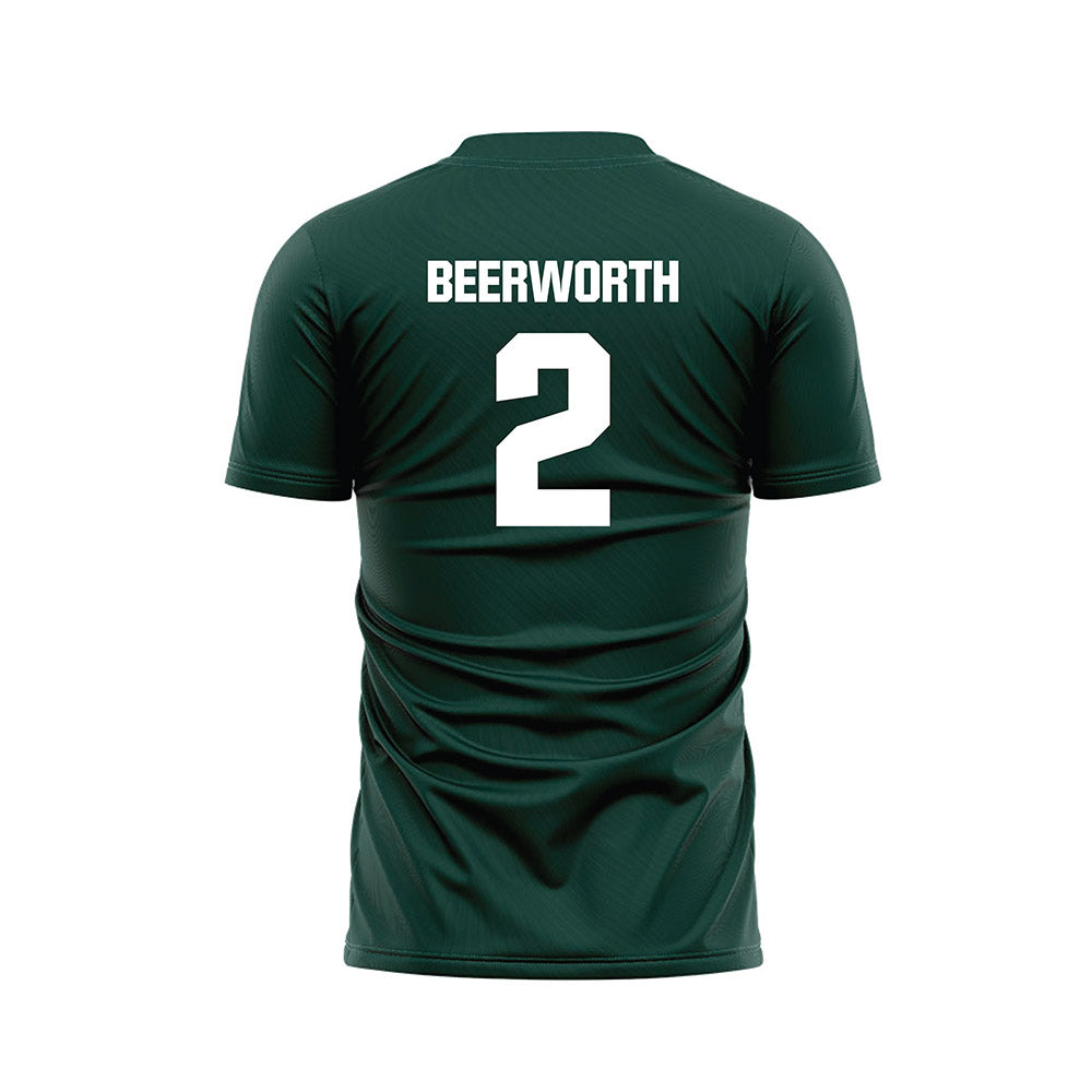 Michigan State - NCAA Women's Soccer : Sofia Beerworth - Green Soccer Jersey-1