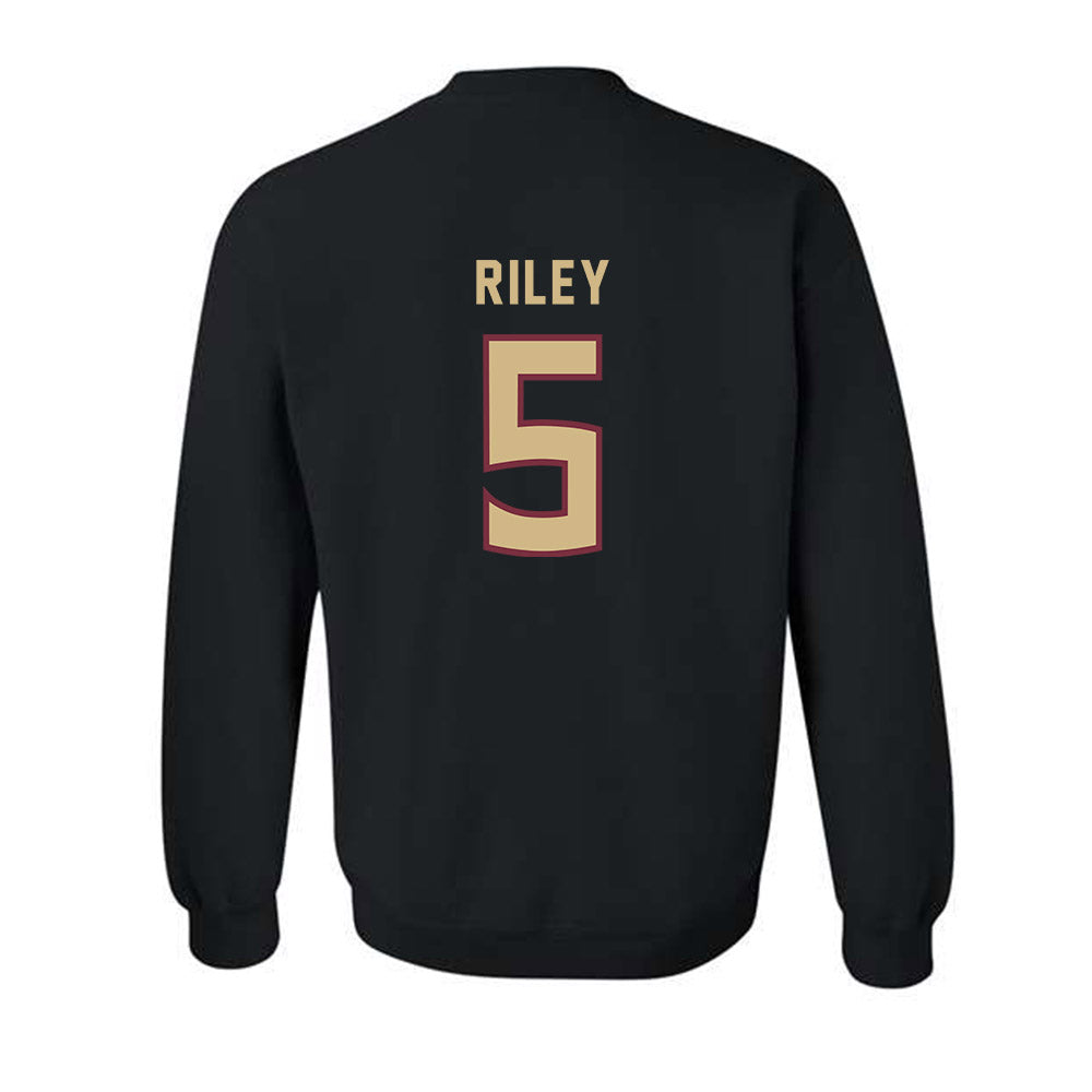 FSU - NCAA Women's Soccer : Giana Riley - Black Replica Shersey Crewneck Sweatshirt