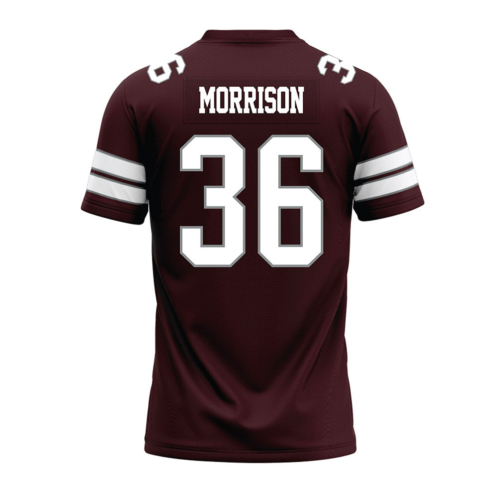 Montana - NCAA Football : Ty Morrison - Maroon Premium Football Jersey