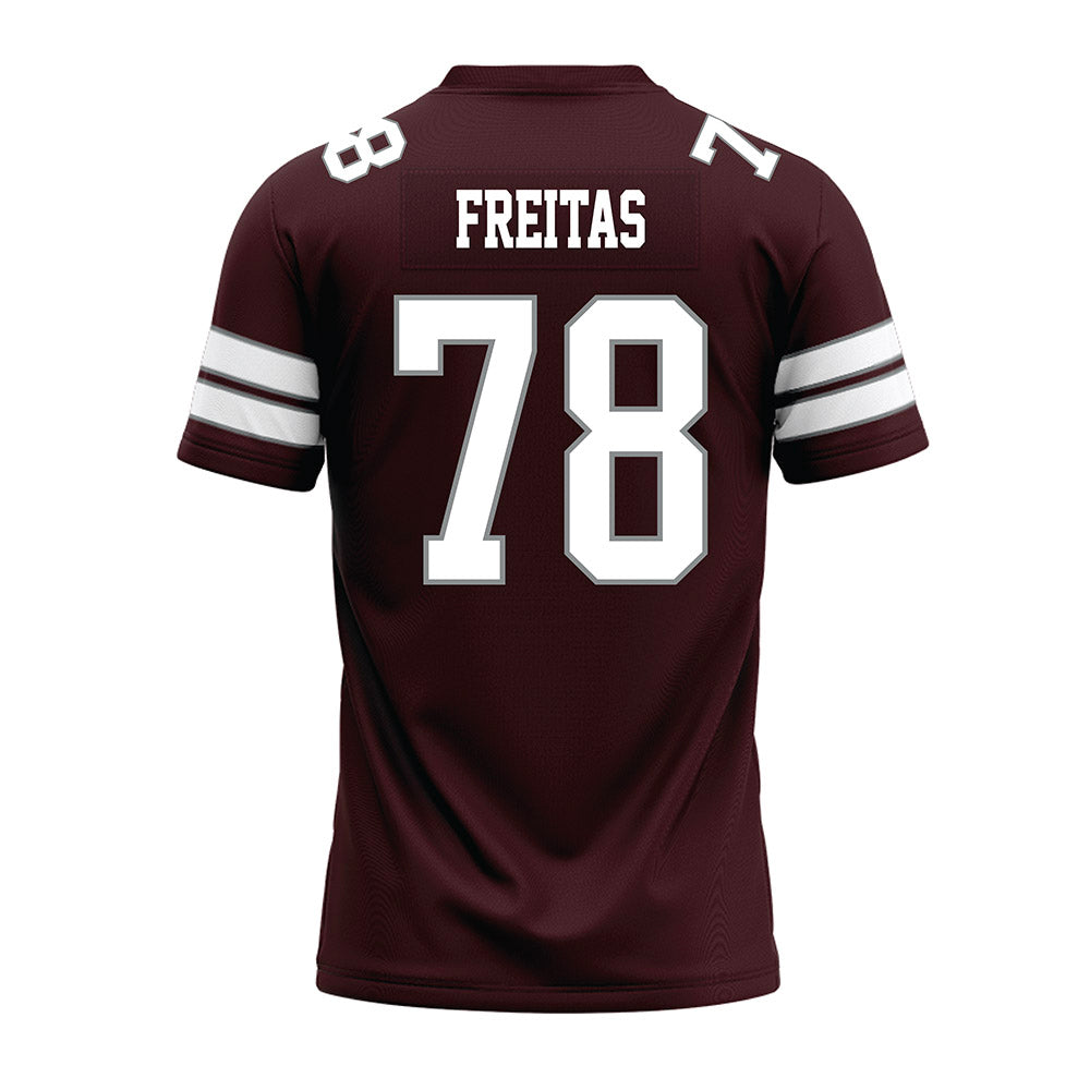 Montana - NCAA Football : Lucas Freitas - Maroon Premium Football Jersey