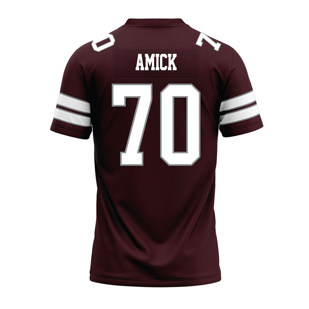 Montana - NCAA Football : Colin Amick - Maroon Premium Football Jersey-1