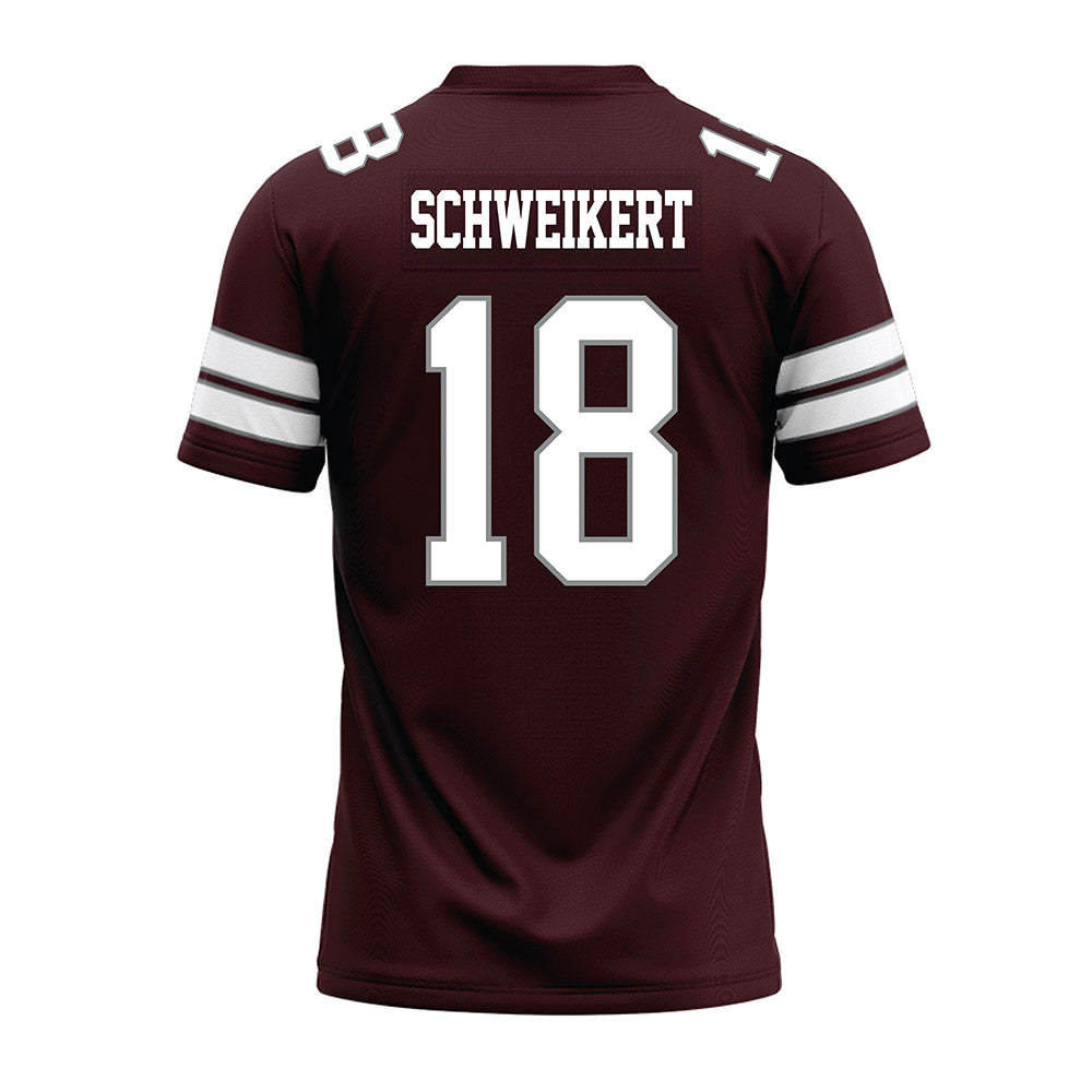 Montana - NCAA Football : Cody Schweikert - Maroon Premium Football Jersey