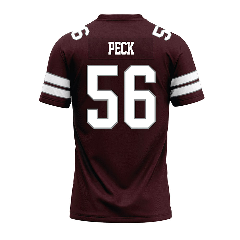 Montana - NCAA Football : Hunter Peck - Maroon Premium Football Jersey-1