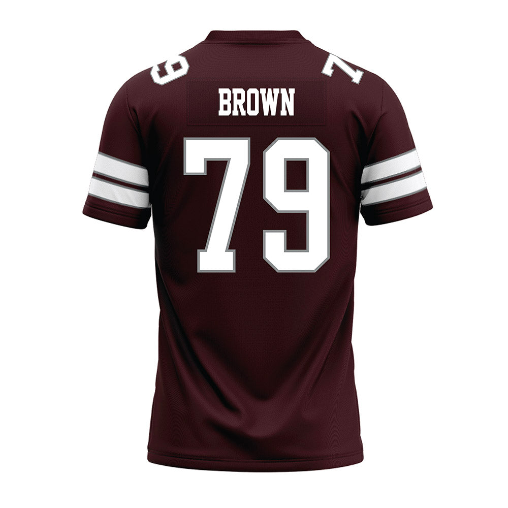 Montana - NCAA Football : Liam Brown - Maroon Premium Football Jersey