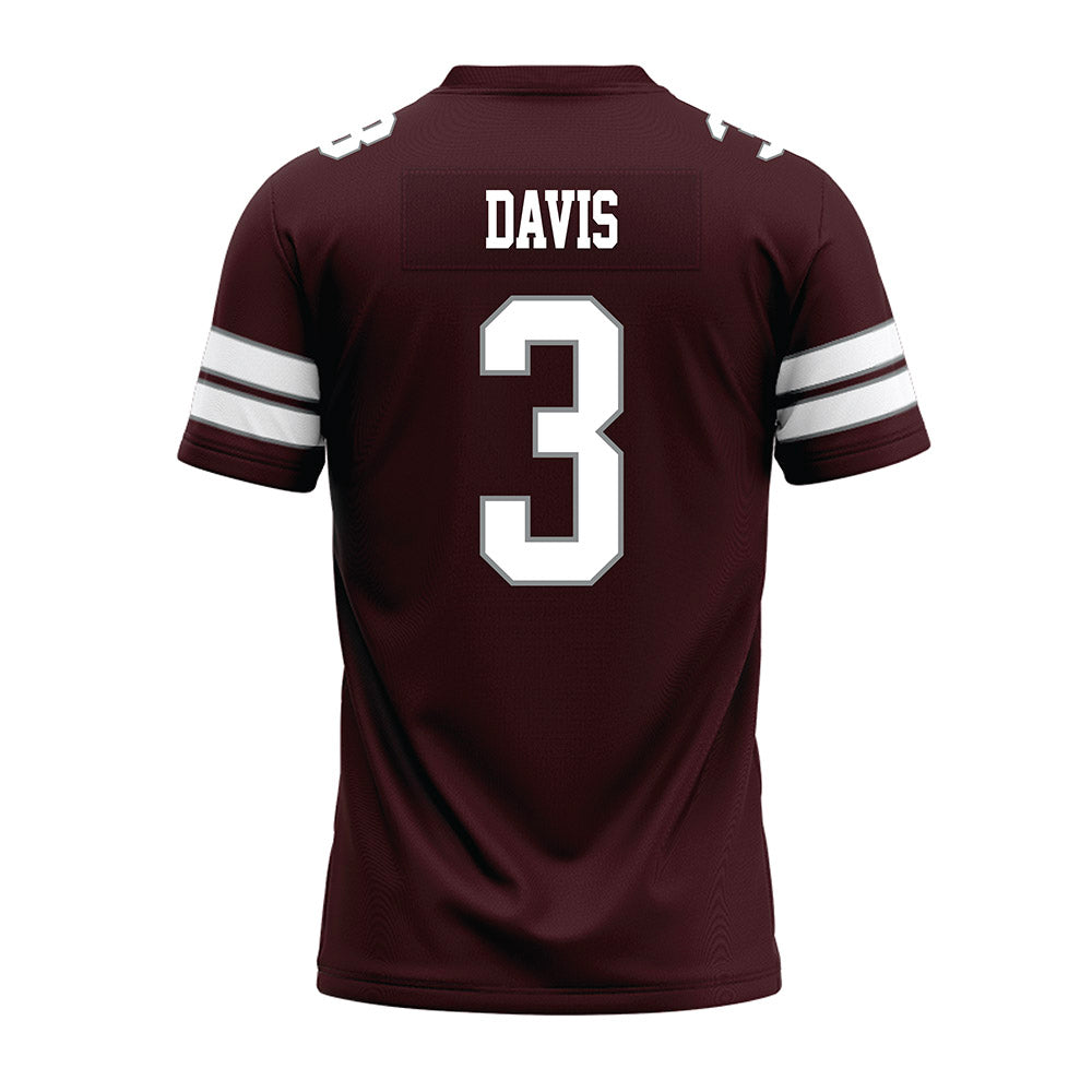 Montana - NCAA Football : brooks davis - Maroon Premium Football Jersey-1