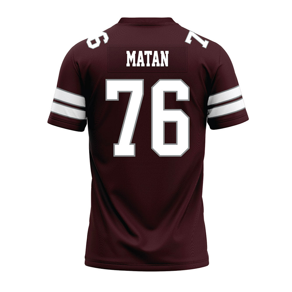 Montana - NCAA Football : Patrick Matan - Maroon Premium Football Jersey-1
