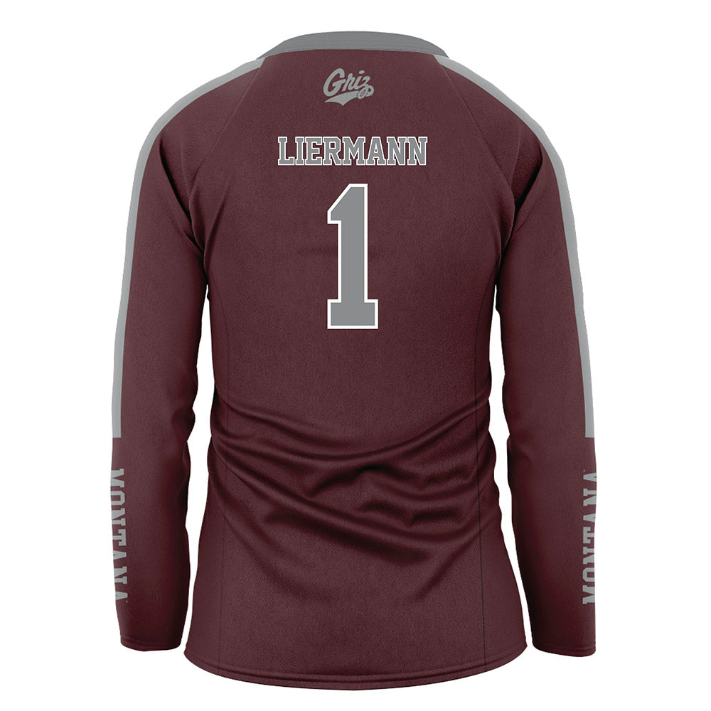 Montana - NCAA Women's Volleyball : Olivia Liermann - Maroon Volleyball Jersey-1