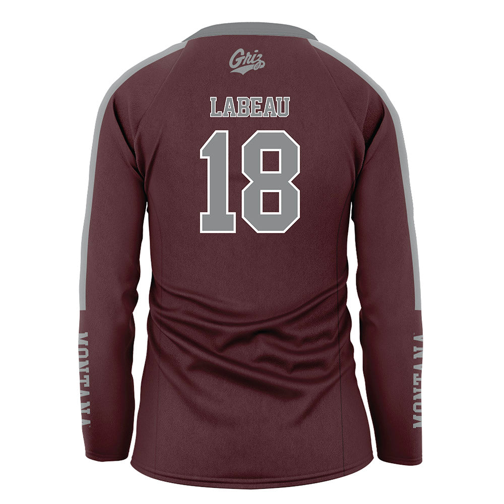 Montana - NCAA Women's Volleyball : Olivia LaBeau - Maroon Volleyball Jersey-1
