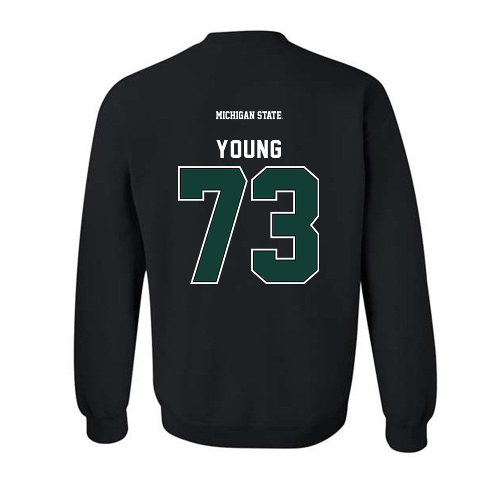 Michigan State - NCAA Football : Rustin Young - Crewneck Sweatshirt-1