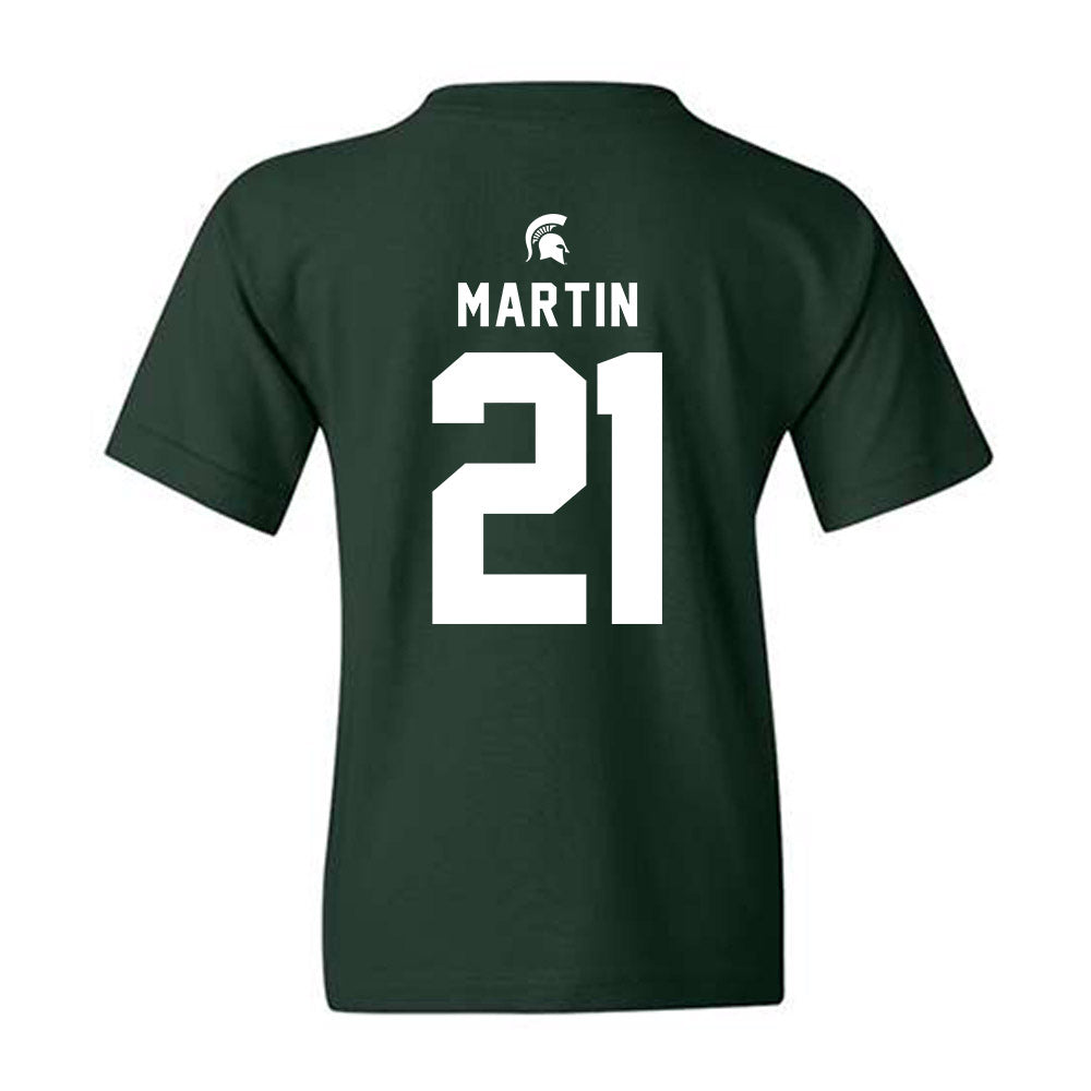 Michigan State - NCAA Women's Soccer : Maleeya Martin - Generic Shersey Youth T-Shirt-1