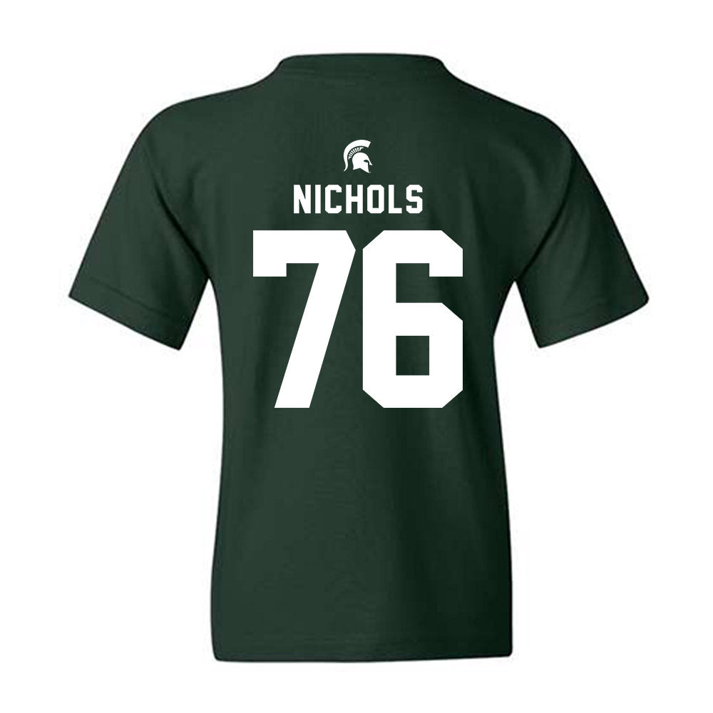Michigan State - NCAA Football : Drew Nichols - Generic Shersey Youth T-Shirt-1