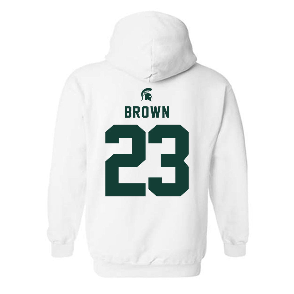 Michigan State - NCAA Women's Basketball : Jalyn Brown - Classic Shersey Hooded Sweatshirt-1
