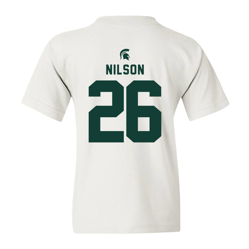 Michigan State - NCAA Men's Ice Hockey : Eric Nilson - Classic Shersey Youth T-Shirt-1