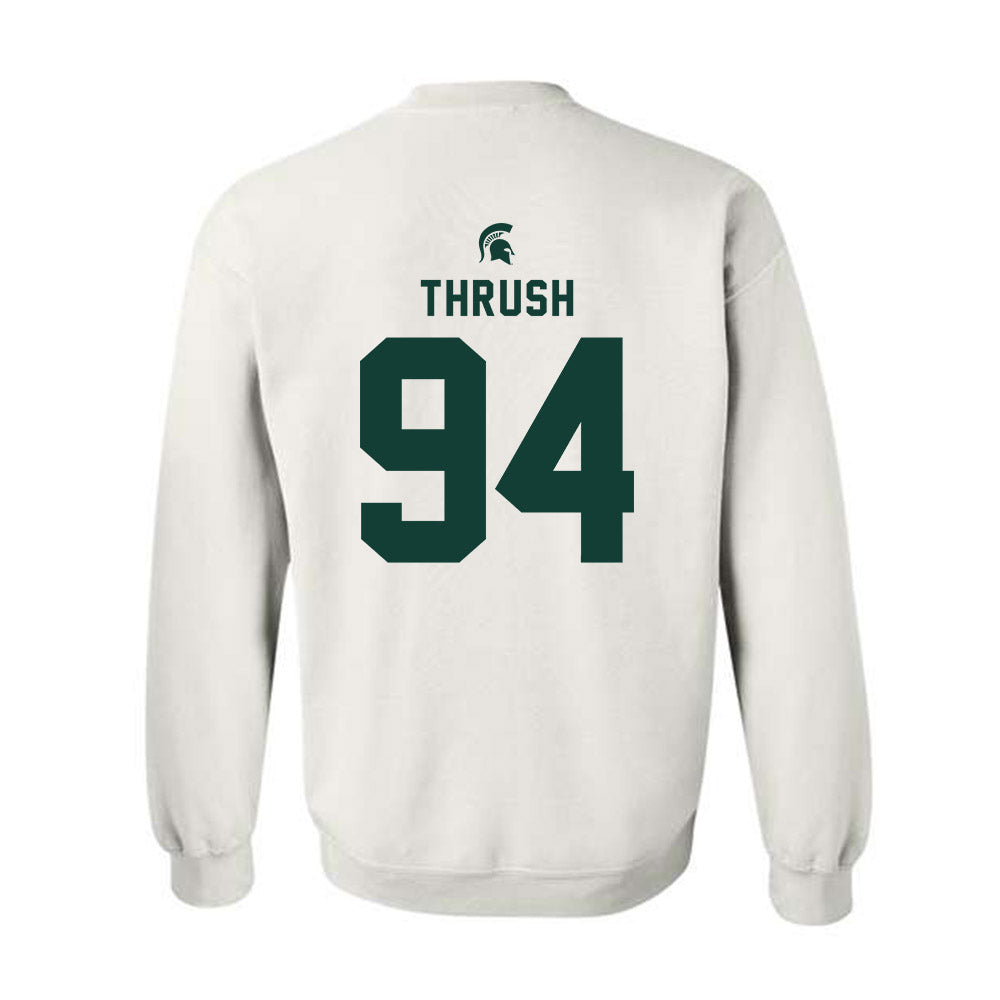 Michigan State - NCAA Football : Cal Thrush - Classic Shersey Crewneck Sweatshirt-1