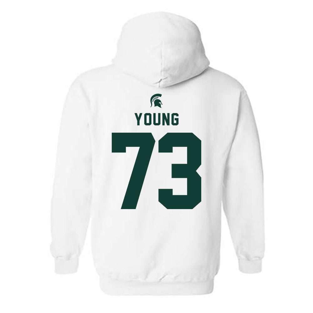 Michigan State - NCAA Football : Rustin Young - Classic Shersey Hooded Sweatshirt-1
