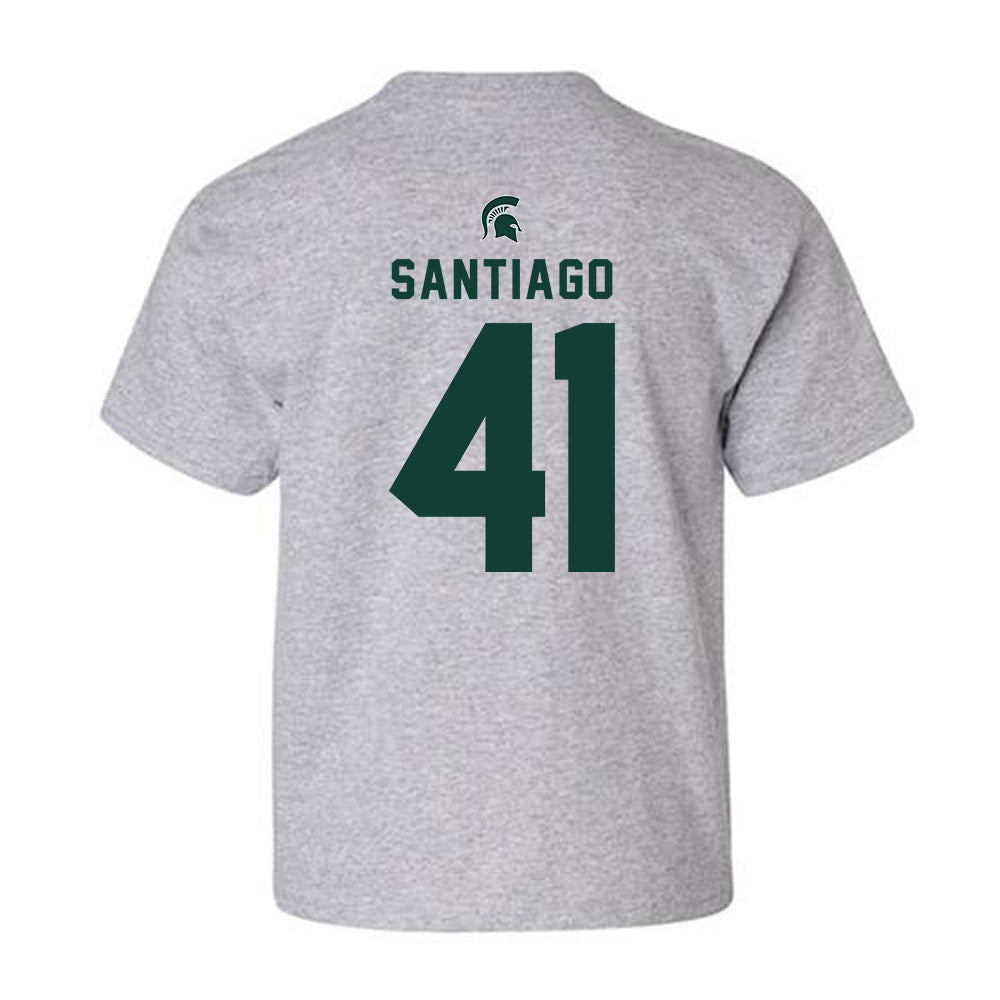 Michigan State - NCAA Football : David Santiago - Generic Shersey Youth T-Shirt-1