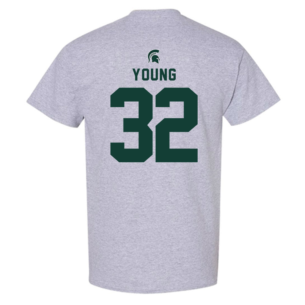 Michigan State - NCAA Football : Evan Young - Generic Shersey T-Shirt-1