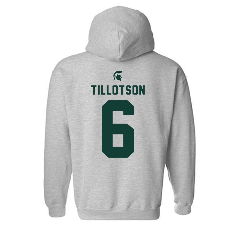 Michigan State - NCAA Women's Soccer : Remini Tillotson - Generic Shersey Hooded Sweatshirt-1