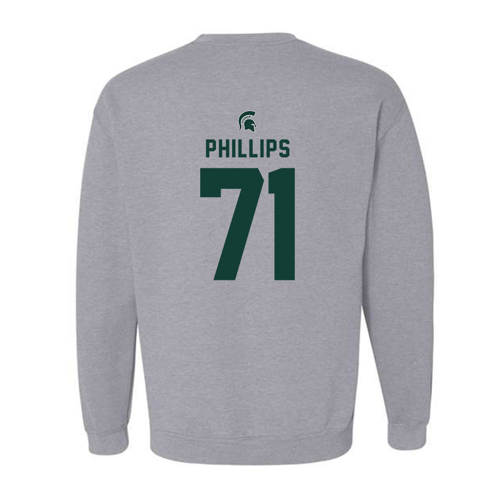 Michigan State - NCAA Football : Kristian Phillips - Generic Shersey Crewneck Sweatshirt-1