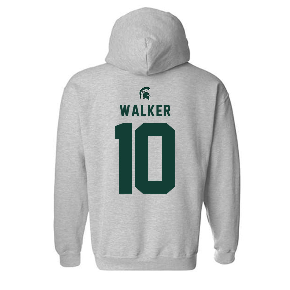 Michigan State - NCAA Women's Basketball : Lauren Walker - Generic Shersey Hooded Sweatshirt