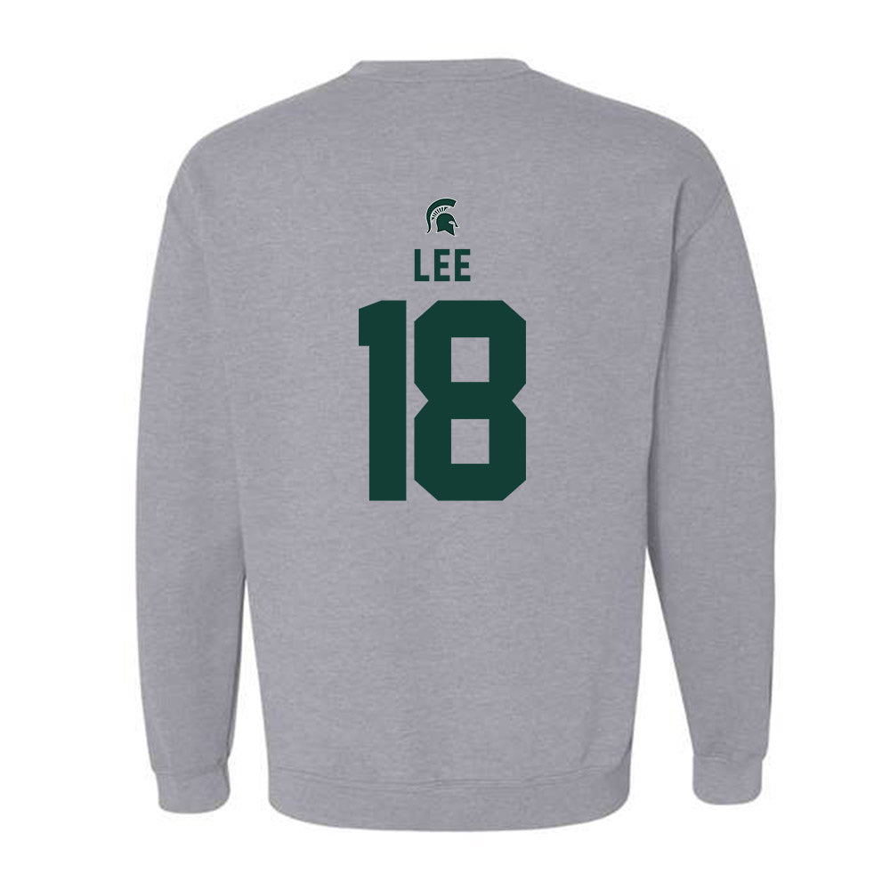 Michigan State - NCAA Men's Ice Hockey : Ryker Lee - Generic Shersey Crewneck Sweatshirt-1