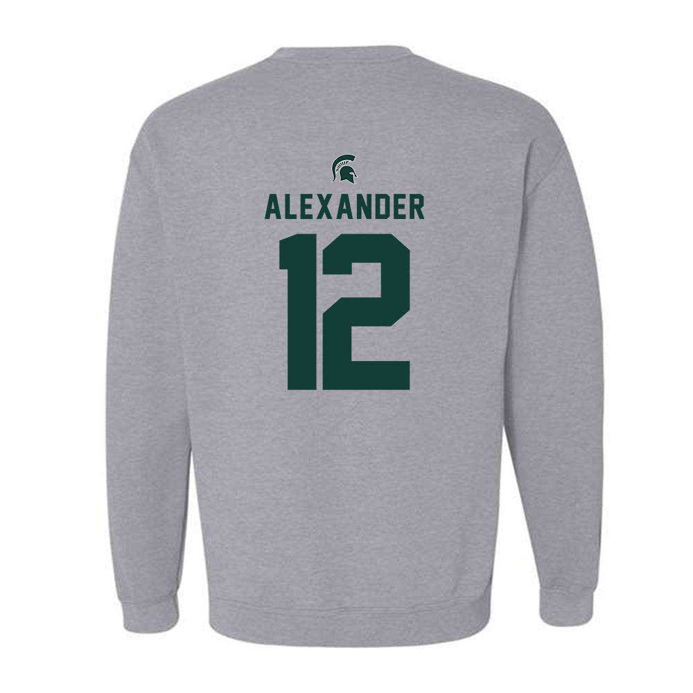 Michigan State - NCAA Women's Basketball : Isa Alexander - Generic Shersey Crewneck Sweatshirt-1