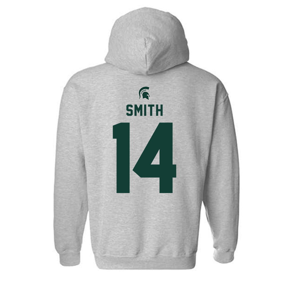 Michigan State - NCAA Men's Basketball : Davis Smith - Generic Shersey Hooded Sweatshirt