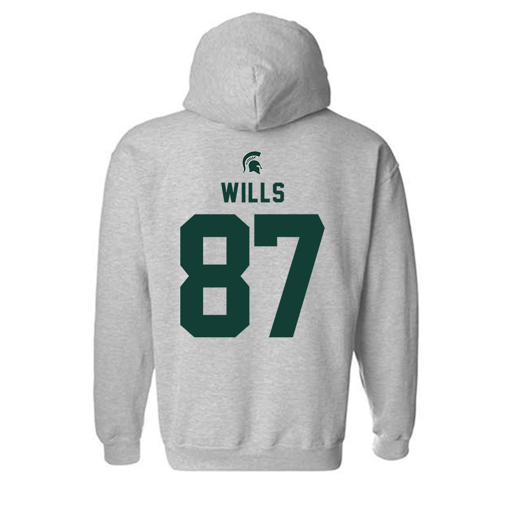 Michigan State - NCAA Football : Jack Wills - Generic Shersey Hooded Sweatshirt-1