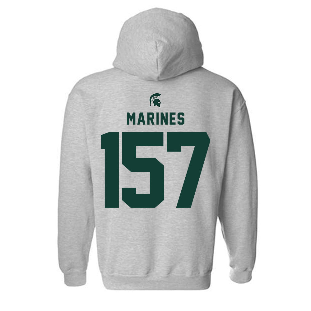 Michigan State - NCAA Wrestling : Darius Marines - Generic Shersey Hooded Sweatshirt-1