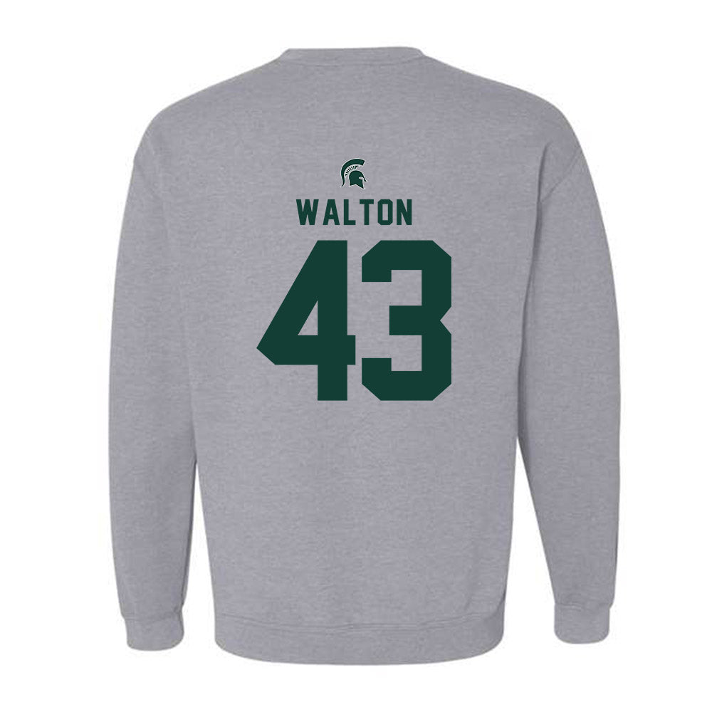 Michigan State - NCAA Men's Basketball : Colin Walton - Generic Shersey Crewneck Sweatshirt-1