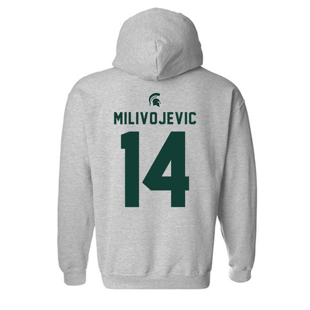 Michigan State - NCAA Football : Alessio Milivojevic - Generic Shersey Hooded Sweatshirt