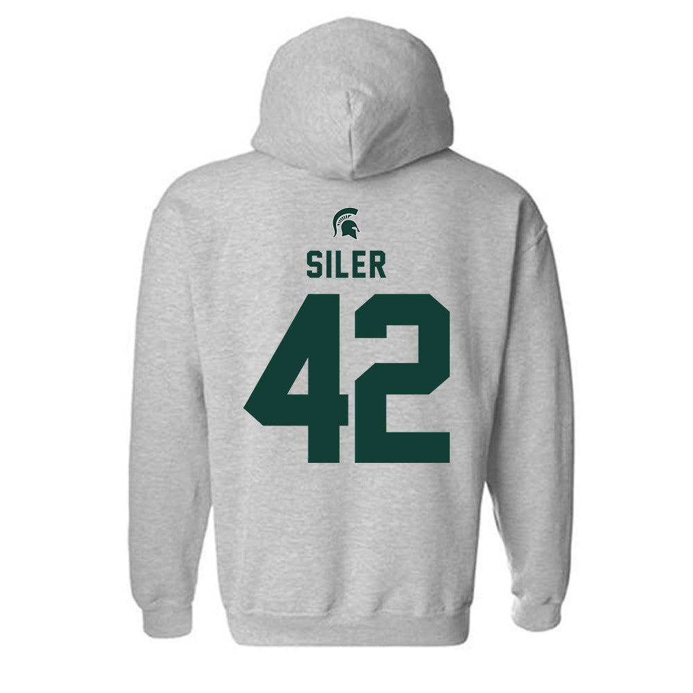 Michigan State - NCAA Baseball : Andrew Siler - Generic Shersey Hooded Sweatshirt-1