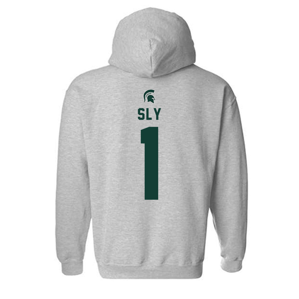 Michigan State - NCAA Men's Soccer : Michael Sly - Generic Shersey Hooded Sweatshirt-1