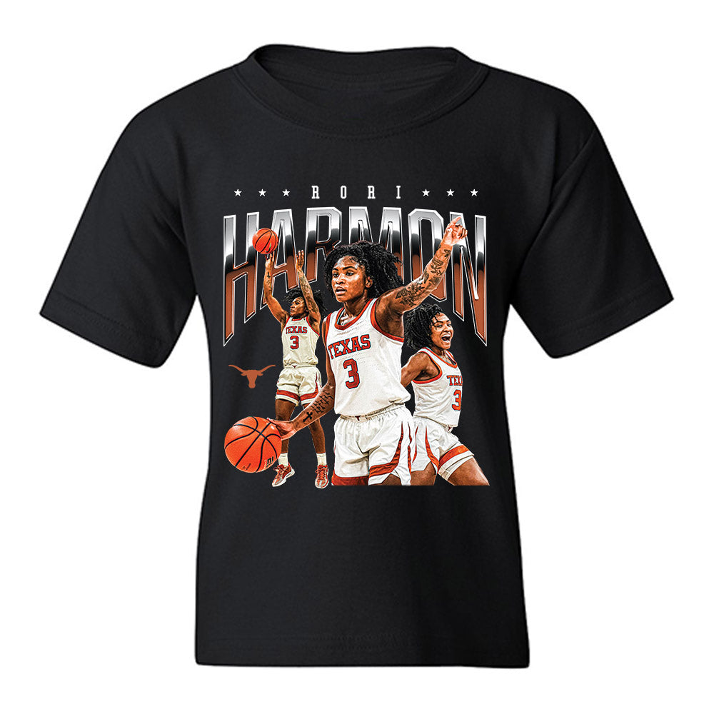 Texas - NCAA Women's Basketball : Rori Harmon - Youth T-Shirt