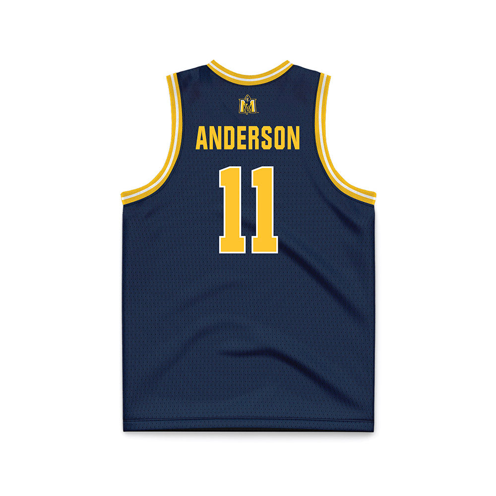 Murray State - NCAA Men's Basketball : Dylan Anderson - Navy Basketball Jersey-1