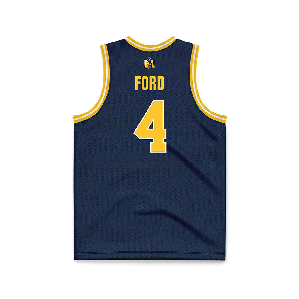 Murray State - NCAA Men's Basketball : Tristian Ford - Navy Basketball Jersey-1