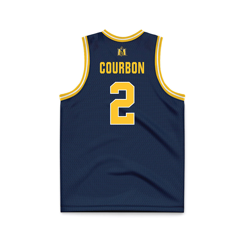 Murray State - NCAA Men's Basketball : Mathis Courbon - Navy Basketball Jersey-1