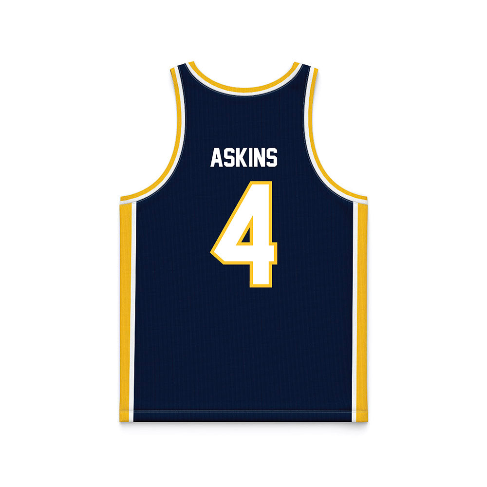 Murray State - NCAA Women's Basketball : Jaidynn Askins - Navy Basketball Jersey-1