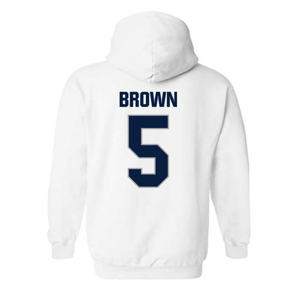 Longwood - NCAA Women's Basketball : Jaelyn Brown - Classic Shersey Hooded Sweatshirt-1