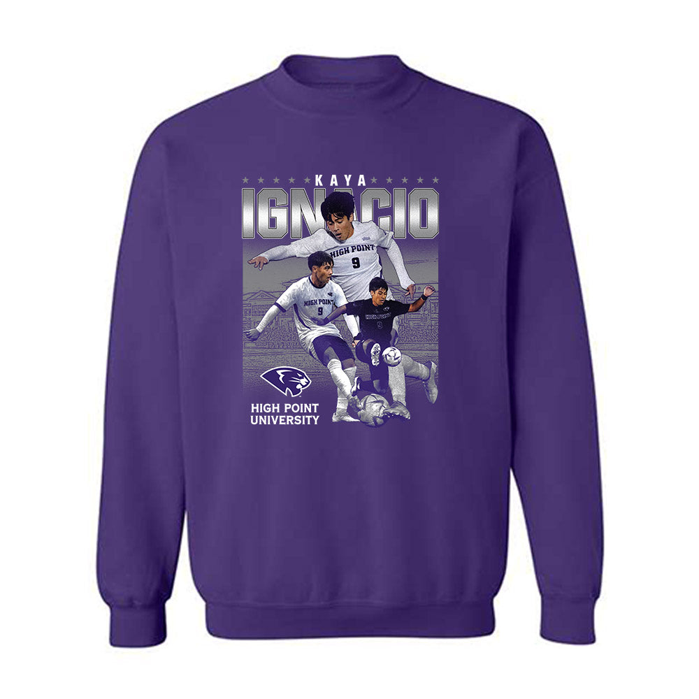 High Point - NCAA Men's Soccer : Kaya Ignacio - Player Collage Crewneck Sweatshirt