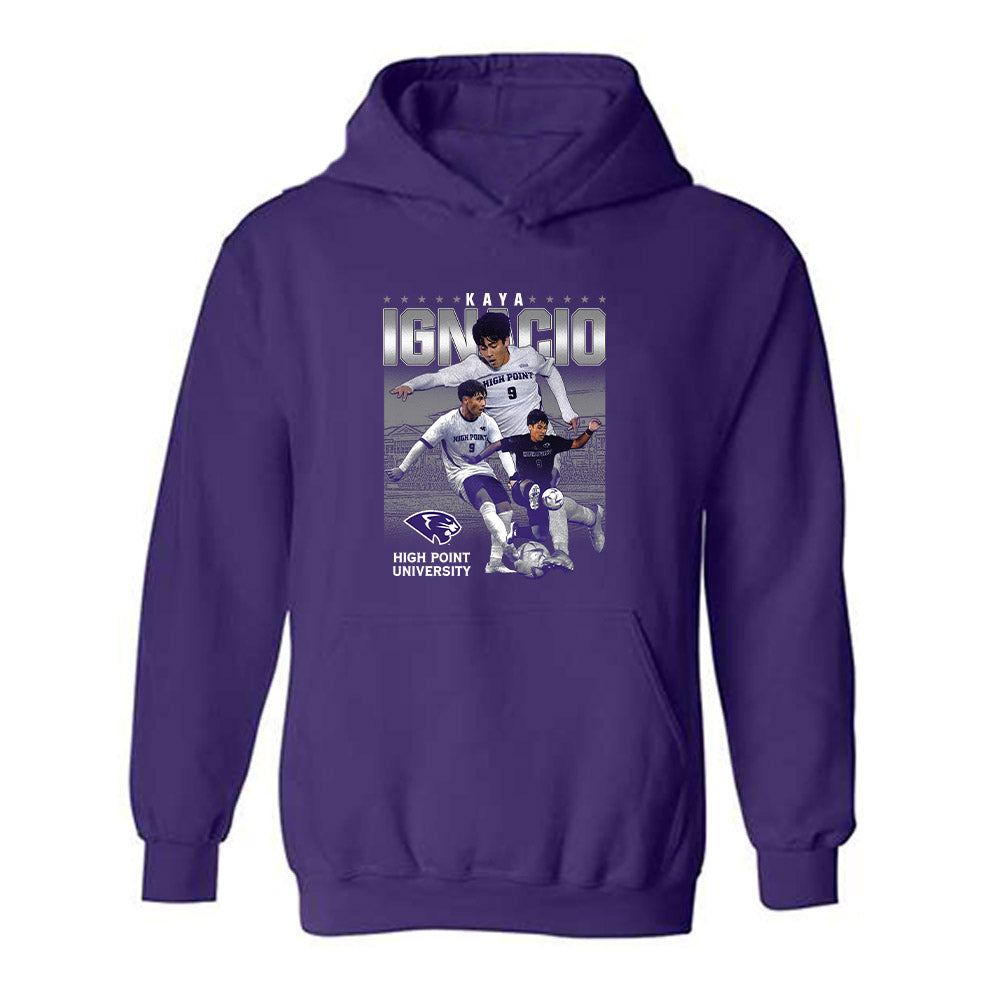 High Point - NCAA Men's Soccer : Kaya Ignacio - Player Collage Hooded Sweatshirt
